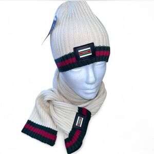 Stylish Cream and Black Scarf for Men